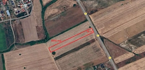 Teren extravilan Sânmihaiu Român pe șoseaua DJ 593C(Sânmihaiu Român-Șag) -drumul spre gară