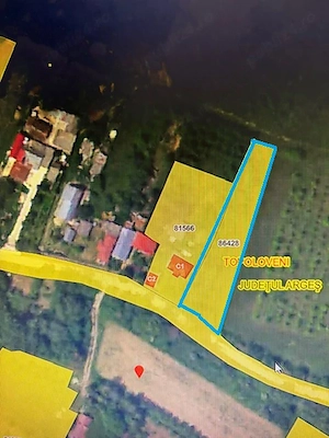 Teren intravilan Topoloveni, 1100mp, zona linistita,  - imagine 2