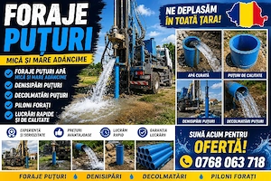foraje puțuri eftin 