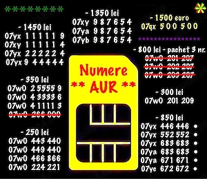 Numar Aur Gold Vip Numere Vodafone Cartele
