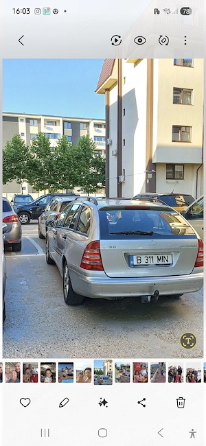 Vând auto Mercedes-Benz c180 Kompressor, culoare argintie, benzină,  automată, 2005 an fabricație, c - imagine 4