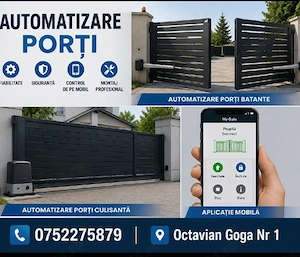 Automatizare porți batante și culiisante cu GSM sau Aplicație Mobila