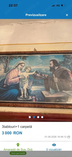 3 tablouri +1 carpetă