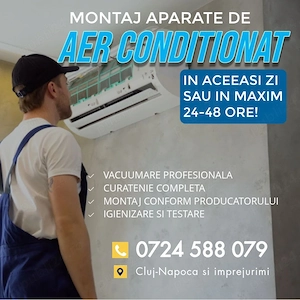 Montaj Aparate De Aer Conditionat Cluj - In Aceeasi Zi Sau In Maxim 24-48 Ore!