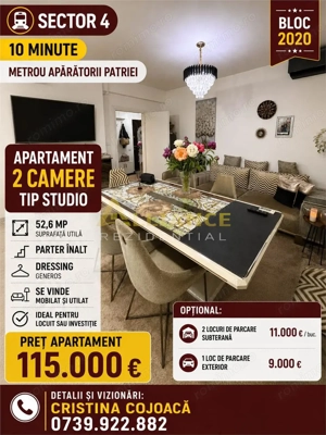 Sector 4 Metrou Aparatorii Patriei Apartament 2 Camere Mobilat si Utilat