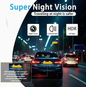 Camere de securitate pentru masina 1080P kit complet , acoperire 360° - imagine 4
