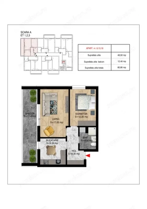 2 camere Decomandat | Titan Pallady, Metrou Teclu - imagine 2