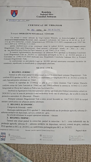 Teren Intravilan 13848 mp deschidere la A1 zona Carrefour Militari - imagine 4