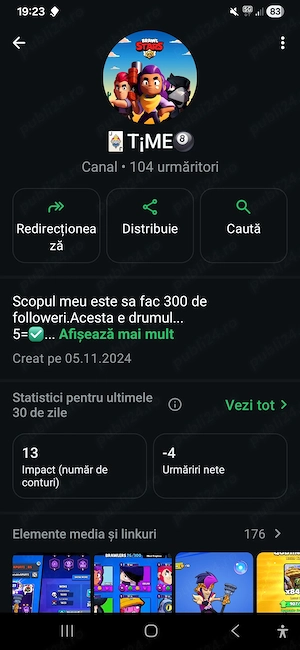Vand canal de Watsapp cu 104 followeri!