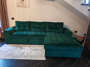 Vând colțar extensibil cu lada de depozitare 275x180