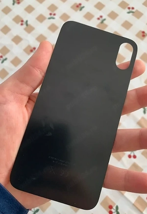 Sticla spate iPhone x negru - imagine 2