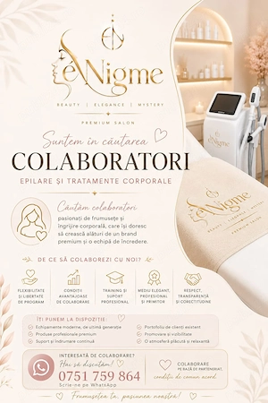 Colaborare în salon premium   epilare definitivă și tratamente corporale