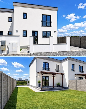 Duplex la cheie- Mosnita - asfalt- toate utilitățile 