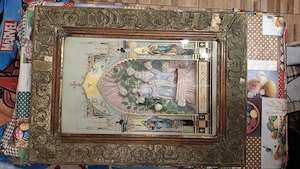 Icoană catolică de tip  Sfânta Familie  (Isus, Maria și Iosif)