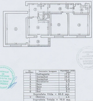 Vand apartament 3 camere in Mangalia 