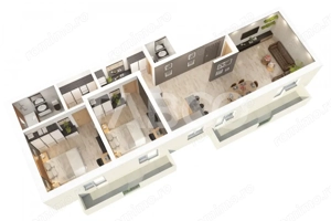 Apartament 3 camere decomandate 78 mpu 2 balcoane 2 bai COMISION 0  - imagine 4