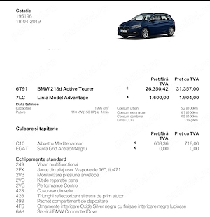 BMW Active Tourer 218D 2.0D, 65.000 km, cutie Automata, primul proprietar - imagine 9