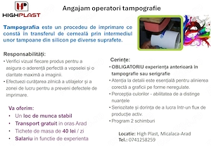 Angajam operatori productie mase plastice - imagine 2