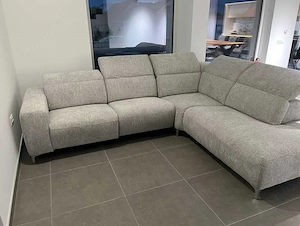 Canapea Premium din Material Textil cu Fotoliu Electric