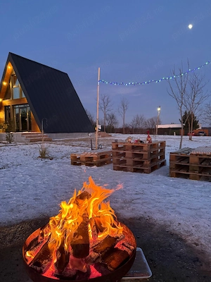 Complex A-frame Herneacova - 2 cabane construite + 2 in proiect, suprafata teren 2800 mp - imagine 10