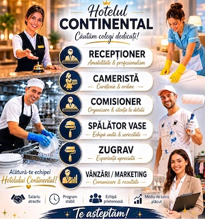 Hotel Continental Forum Oradea angajează. Salarii atractive și program stabil