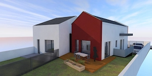 TEREN INTRAVILAN CARANSEBES cu proiect autorizat de casa tip duplex. - imagine 3