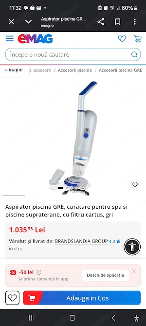 aspirator de piscina electric de la super vac 