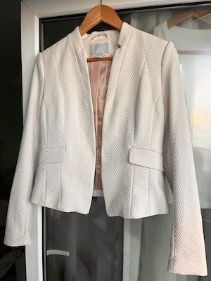 Sacou H&M dama model texturat in zig zag