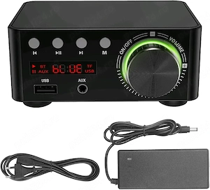 Amplificator mini audio bluetooth HIFI,2x50W,USB Card TF RCA AUX ,nou