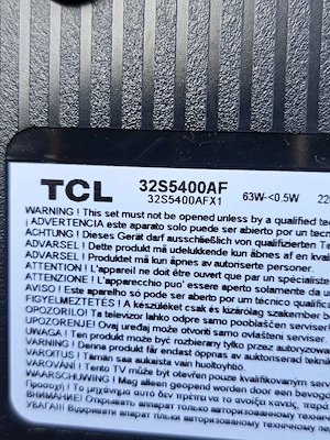 TCL 32S5400AF spart ecranul