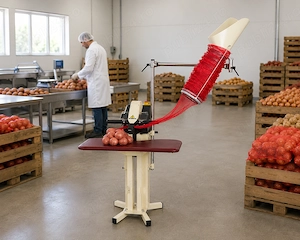 Masina ambalat fructe si legume in plasa tubulara-Varianta electrica