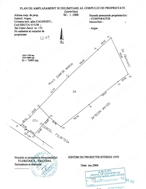 Proprietar vand teren intravilan cu suprafata de7689mp,Sat.Udeni Zavoi - imagine 2