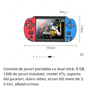 Consolă Retro Portabilă X7S, 10.000 Jocuri Incluse, Cu Cutie