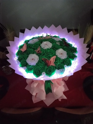 Buchet Gigantic Flori Satin 200 lei! - imagine 5