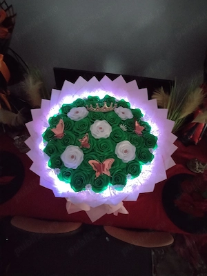 Buchet Gigantic Flori Satin 200 lei! - imagine 4