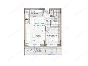 Apartament lux 2 camere 45 mp, terasa 10.50 mp, etaj intermediar, garaj, Eroilor - imagine 10
