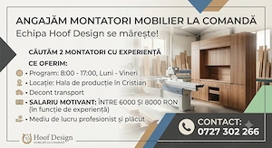 Angajam  montatori mobilier cu experiență 