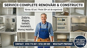 Meșter în Construcții & Renovări Complete   Jud Calarasi 