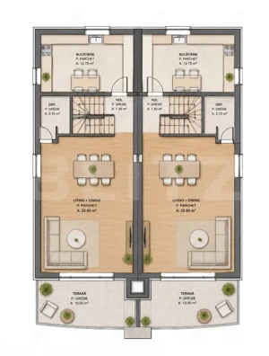 Duplex panoramic în Iris cu 160 mp utili, 260 mp teren, cartier nou - imagine 5