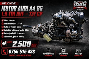  Se vinde motor Audi A4 B6 1.9 TDI AVF – 131 CP