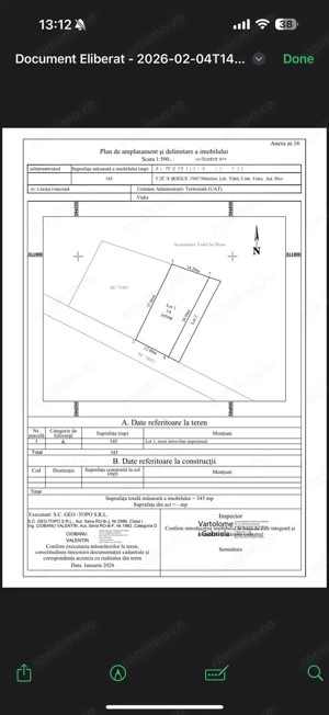 Teren intravilan 345 mp Vidra, deschidere 12 m, ideal pentru - imagine 10