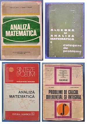 Pachet 4 cărți vechi Matematică   Analiză și Algebră (Donciu, Craiu, Aramă, Nicolescu)