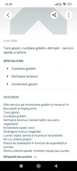 Tuns iarba și gazon întreținere gazon 
