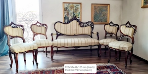 Set Canapea Cu 4 Scaune Stil Antic