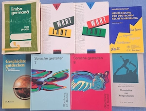 Pachet 8 cărți și manuale limba germană și istorie (C.C. Buchner)