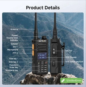 Retevis RA89R Dual-Band Handheld Amateur Radio: Bluetooth APP