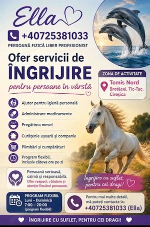Îngrijire cu suflet pentru cei dragi!