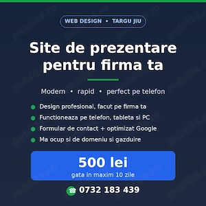 Site de prezentare   500 lei, gata în 10 zile