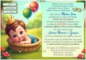Invitatii nunta + botez 2 in 1
