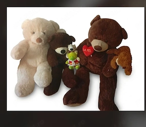 Pachet 6 Urși de Pluș Uriași și Medii (Familie urși) husa